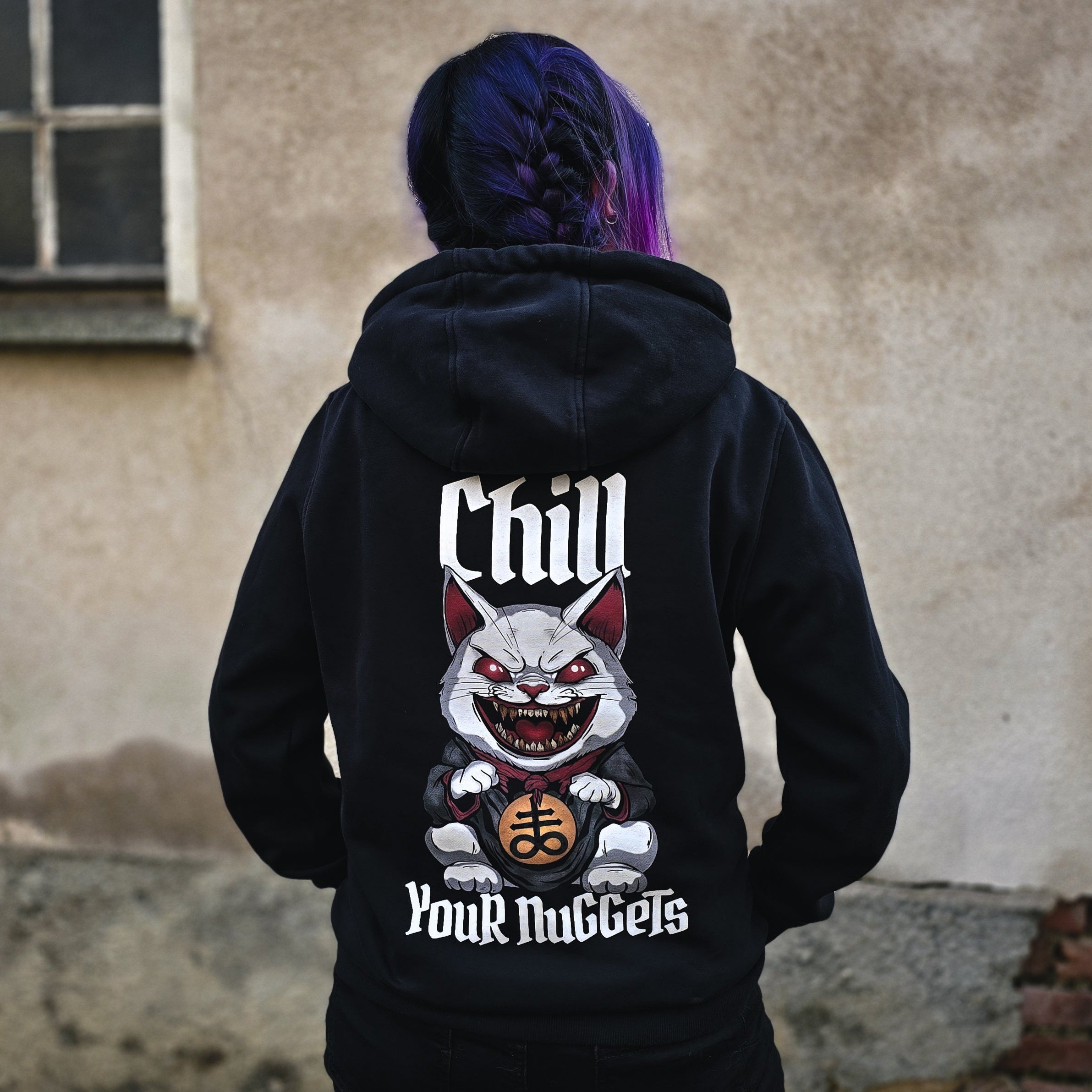 "Leviathan's Cross Cat" Heavy Hoodie