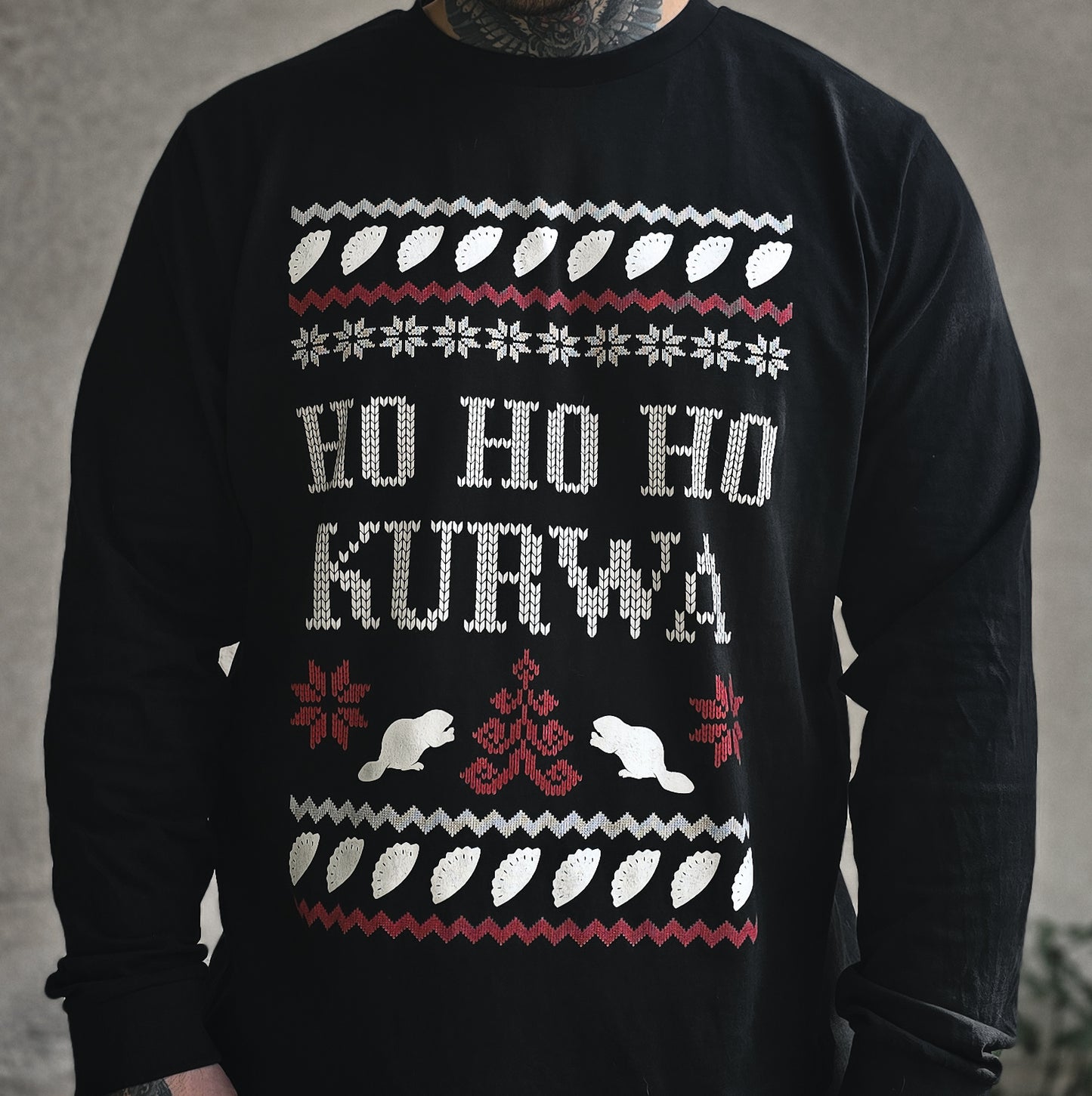 "Ho Ho Ho Kurwa" Longsleeve - CHILL YOUR NUGGETS